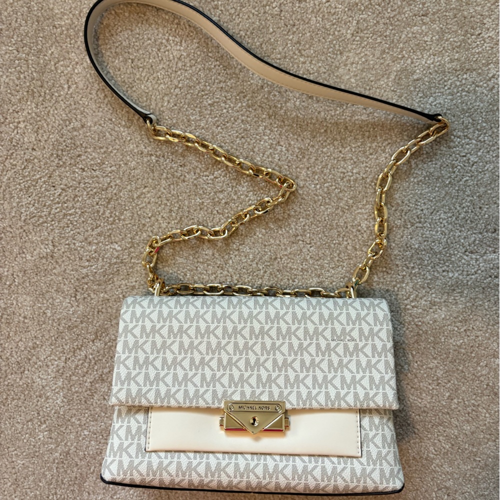 Michael Kors Gray and Gold Crossbody Bag